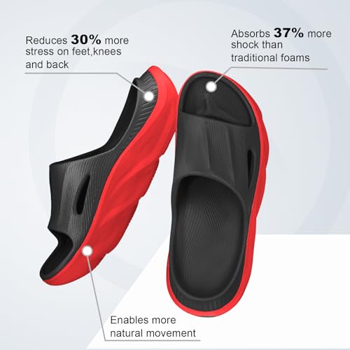 VIYEAR Womens Mens Recovery Slides with Comfortable Plantar Fasciitis Arch Support,Unisex Orthotic Walking Thick Cushion Sport Sandals Reduces Stress on Feet4