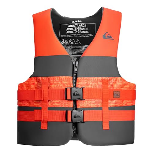 QUIKSILVER-Mens-Life-Jacket-USCG-Approved-Type-III-PFD-Lightweight-EPE-Foam-Life-Vest-with-Quick-Release-Buckles-and-Drain-Holes-for-Fishing-Boating-Kayaking-Watersports QUIKSILVER Men's Life Jacket, USCG Approved Type III PFD, Lightweight EPE Foam Life Vest, with Quick-Release Buckles and Drain Holes, for Fishing, Boating & Kayaking Watersports - Image 1