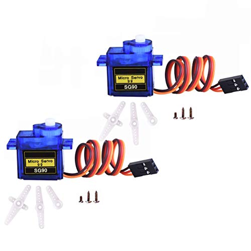 DaFuRui 2Pcs SG90 Micro Servo Motor Mini 9G Compatible for Arduino RC Robot