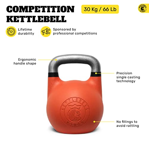 Kettlebell Kings | Competition Kettlebell Weights (8-44 KG) For Women & Men | Designed For Comfort in High Repetition Workouts | Superior Balance For Better Workouts (30 KG) - Image 4