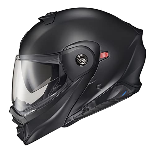 Scorpionexo 96EC-0104 At960 Modular Adventure Street Adult Motorcycle Helmet With Integrated Exo-Com Bluetooth Communication System Dot Ece Approved Unisex Matte Black Medium thumb #4