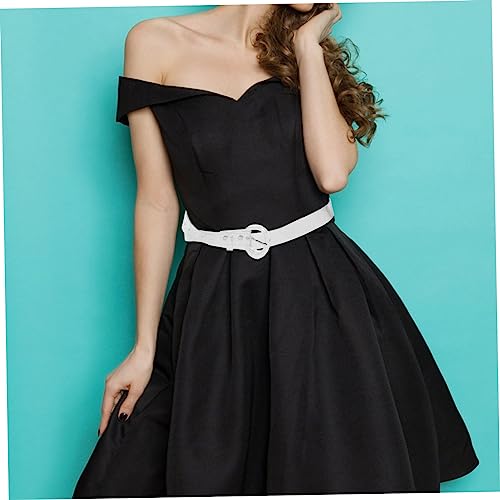 Chic Women Waist Belt Decorative Transparent Belt Fashion Accessory Round Buckle3