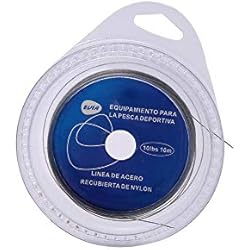 Mejores Señuelos Curricán De Fondo Cable Acero Pesca, 5 Tipos 10 m Línea Trenzada Duradera Alambre de Acero de Pesca de Alta sensibilidad Alambre de Pesca Trenzado Cubierto de plástico(30 lbs)