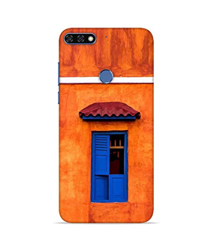 Image of Silence Printed Old Orange Wall Blue Rattle Designer Back Case Cover for Huawei Honor 7X