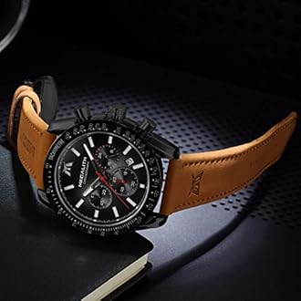 MEGALITH Men's Watches Chronograph Wrist Watch: Analogue Waterproof Men's Watch with Date Luminous – Large Quartz Watch Gift for Sporty Men