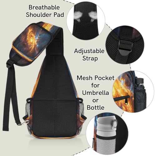 Bolso tipo sling unisex para viaje y senderismo cosmos miniatura 4