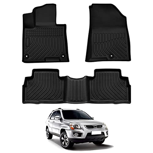 All Weather Floor Mats Custom for Kia Sportage Hybrid 2023 (Not Fit Plug-in Hybrid) Car Mats Protection Heavy Duty Non Slip TPE Fits Full Set Front & Rear Accessories Waterproof Anti-Slip Waterproof