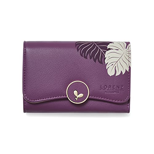 Woodland Leather S Monedero para mujer, pequeño y mediano monedero para mujer con diseño de broche magnético y múltiples ranuras para tarjetas RFID y compartimentos para monedas, Pink, S, Casual Cover