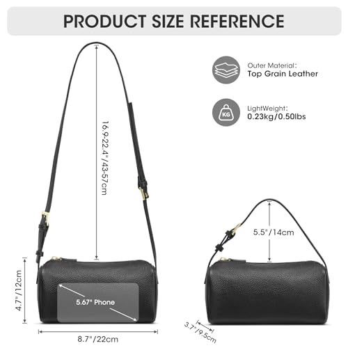 Image of Kattee Leather Crossbody Bags for Women, Crossbody Purses for Women, Small Hobo Bags with Adjustable Strap