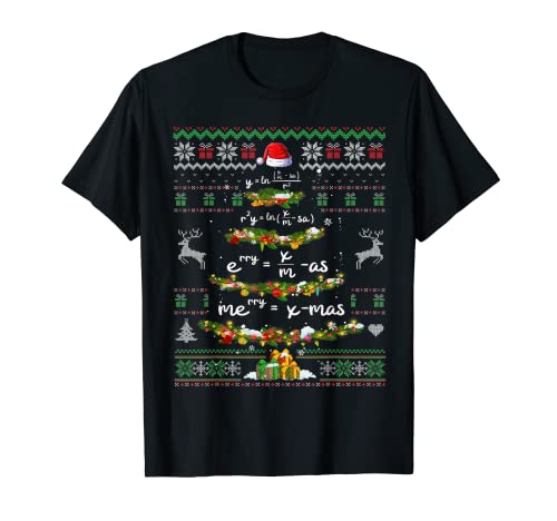 Math Teacher Pull Motif arbre de Noël T-Shirt
