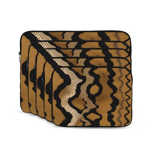 Funda portátil para laptop 17 pulgadas con diseño piel de serpiente miniatura 2