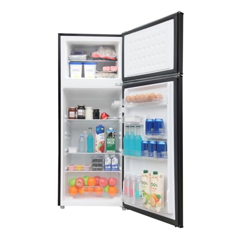 HAMILTON BEACH 2 Door Apartment Size Refrigerator with Freezer, 7.5 cu. ft, Retro Black on Fridge.com