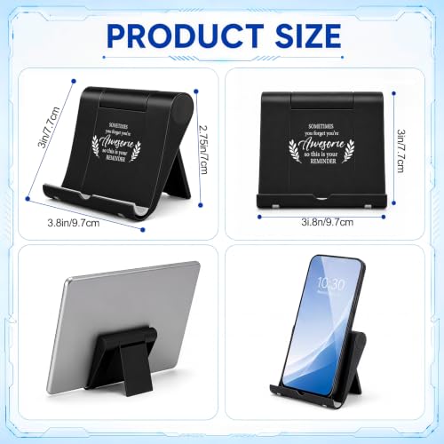 Qunclay 48 Pcs Employee Appreciation Gift Bulk Desktop Cell Phone Stand Holder for Desk Motivational Tablet Stand Thank You Gift for Staff Employee Coworkers Team Office Nurse Teachers (Black) - Image 2