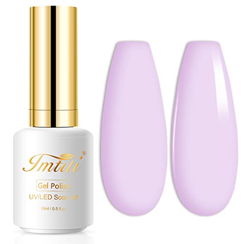 Gel Nail Polish, 1 Pcs 0.5 fl oz lavender purple gel nail polish Color Soak Off Gel Polish Nail Art Manicure Salon DIY Nail Lamp Gel Nail Design Decoration at Home Holiday Gifts for Women