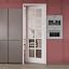 10-Panel Glass & Silver Hinges