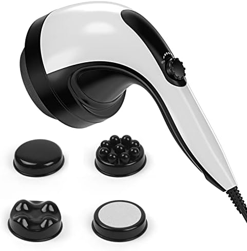 LIPOERA Electric Back Massager - Handheld-Cellulite Massager Full Body Massager with 4 Massage Heads