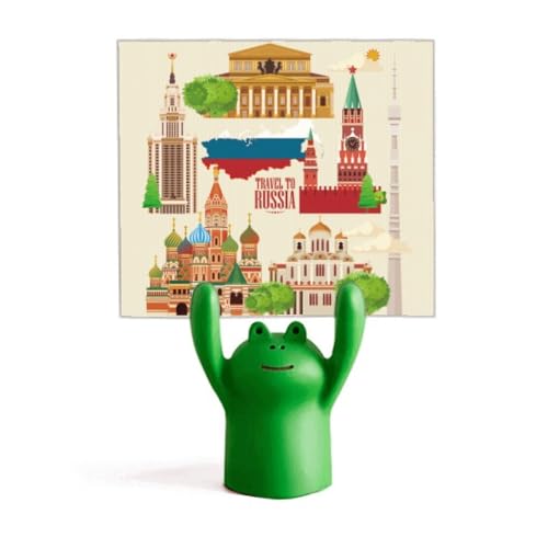 Cartoon animal grenouille stand pince note et support photo souvenir de Russie