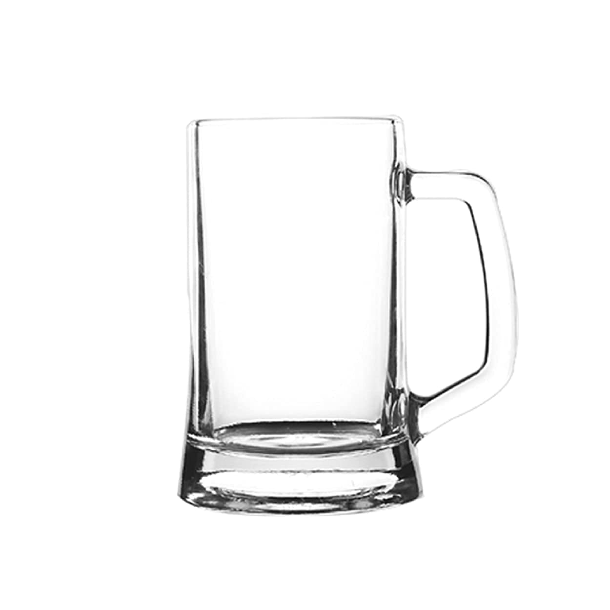 VILON Italian Premium Glass Beer Mugs with Handle | Crystal Clear Glass Beer Mug | 400ml (8, Beer Mug 400ML) 1