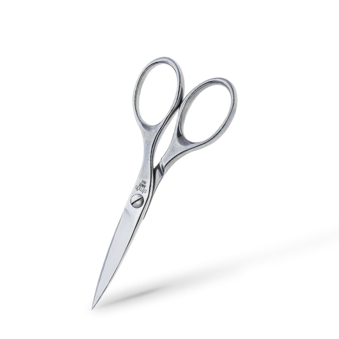 Tijera de Cocina Pequeña Simón Inoxidable | Acero Forjado de Alta Precisión | Hoja Fina para Cortes Detallados | Filo con Microdentado para Mayor Agarre | Fabricada en España con Acero Premium