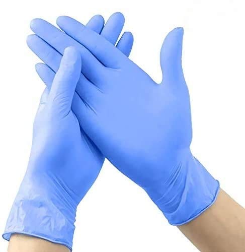 10 PCS Household Cleaning Gloves Blue, Anzoee Dishwashing Gloves Washing Gloves with Textured Fingertips Food Service Powder Free Gloves