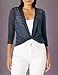 NIC+ZOE Women's Lightweight Fitted Bracelet Sleeve Open Front 4 Way Cardy, Dark Indigo, Medium Petite US