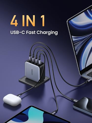 Image of UGREEN Nexode 100W GaN USB C Wall Charger, 4-Port Type-C Fast Charger Compatible with MacBook Pro /Air, Dell XPS, iPhone 17 /16 /15 Series, Galaxy S25 /S24, Pixel 10 /9, iPad Air, Steam Deck