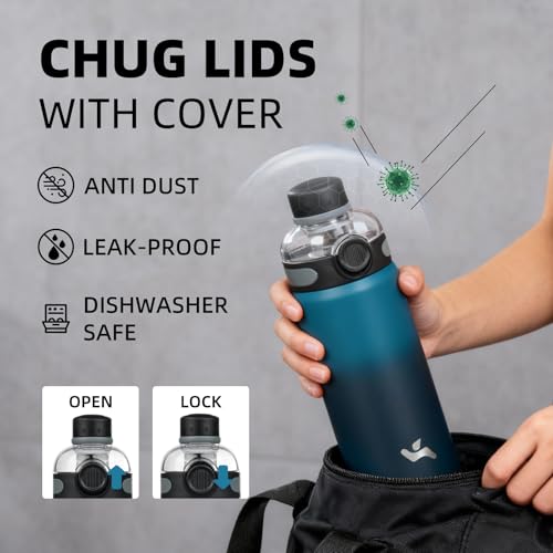 Image of Konokyo 24 oz Insulated Stainless Steel Water Bottle with Straw Lid