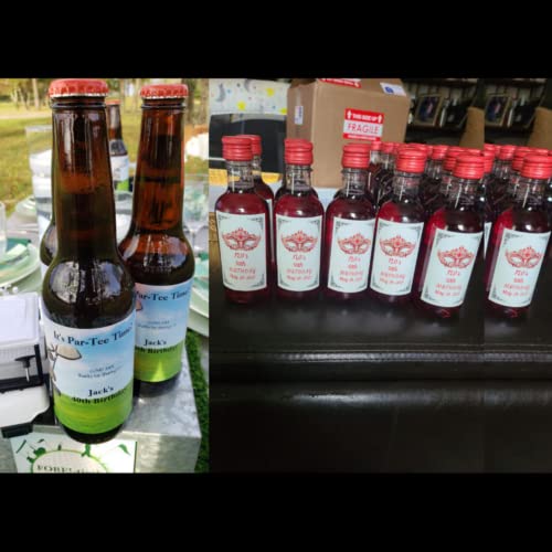 Custom Labels Stickers Personalize,Personalized Valentines Day Gift,Mini Champagne Bottles,Mini Champagne Bottles Bulk Alcohol,Bridesmaid Wine Labels. (20 Pcs,7.6 x 5cm)