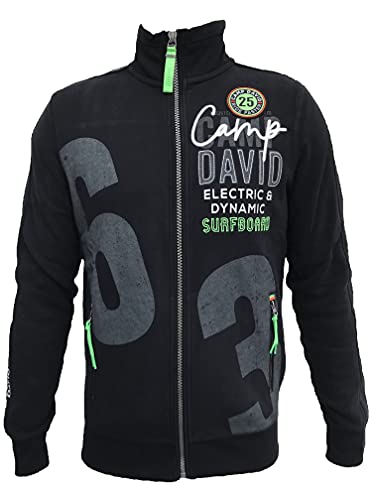Preisvergleich Produktbild Camp David Herren Sweatjacke mit Label-Applikationen