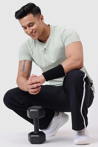 Image of FUAARK Grain Men's Slim Fit Heavyweight Stretchable Raglan Sleeves Gym & Workout Tshirt