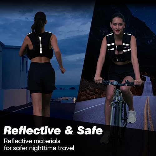 Weighted Vest for Men Women, No-Bounce 6LB 8LB 12LB 16LB 20LB 25LB 30LB Weights Vest with Adjustable Buckles & Reflective Stripes | Weight Vest for Walking Running Hiking Workout by LEKÄRO - Image 5
