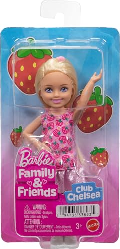 Muñeca Barbie Chelsea pequeña de 6 pulgadas con vestido y zapatos miniatura 6