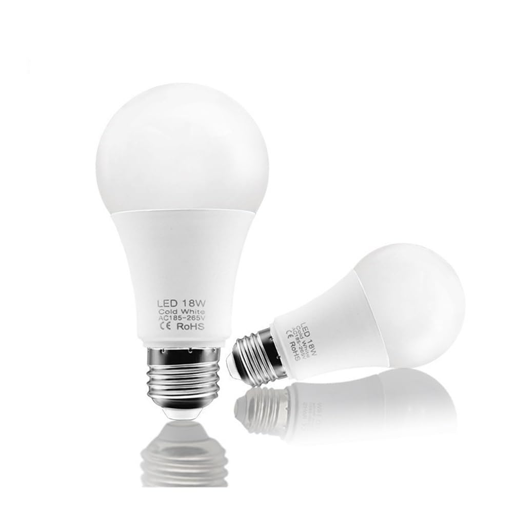 KJXP Lighting, Lot de 20, lampe de table LED AC185V-265V E27 6W/9W/12W/15W/18W, ampoule LED, lampe de projecteur(Cold White,12W)