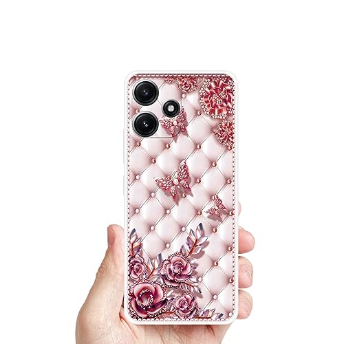 Image of Looy Mobile Cover for Redmi 12 5G Mobile Back Cover Poco M6 Pro 5G Back Case for Xiaomi Redmi 12 5G Mobile Phone (Milky Butterfly)