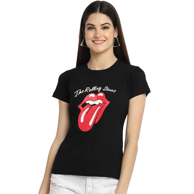 Image of Preneum 100% Pure Cotton Oversized Regular Fit Half Sleeve Round Neck Cool Front Trendy Printed T-Shirt for Women /Girls (Pack of 3)
