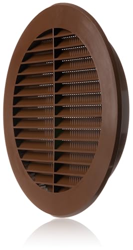 diameter 150mm / 6 inch Plastic Round Ventilation Grille with Anti-Insect Mesh - Brown Air Vent Cover, 150mm / 6'' - Image 4