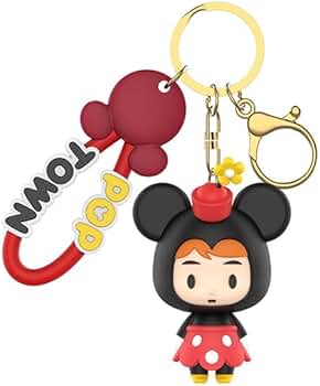 レトロ ディズニー 実写 フィギュア ストラップ キーホルダー Disney - 【激レア】レトロキーホルダーミッキー＆じゃらじゃら