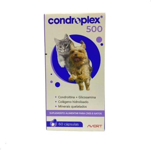 CONDROPLEX 500 - SUPLEMENTO PARA CÃES E GATOS - AVERT - 60 CÁPSUL...