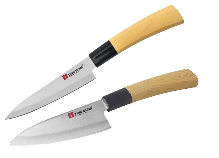 GUNS Stainless Steel Chef Knife and Sashimi Knife, Multicolour