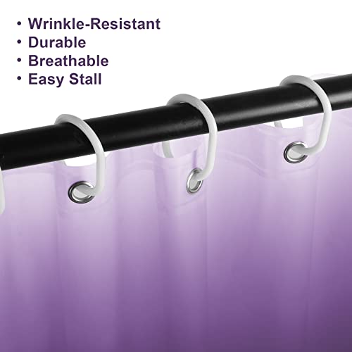 Lollanda Shower Curtain Gradient Purple Shower Curtains with Strong Hooks, Thick Duty Bath Curtains Bathroom Accessories, 180x180cm (Purple) - Image 4