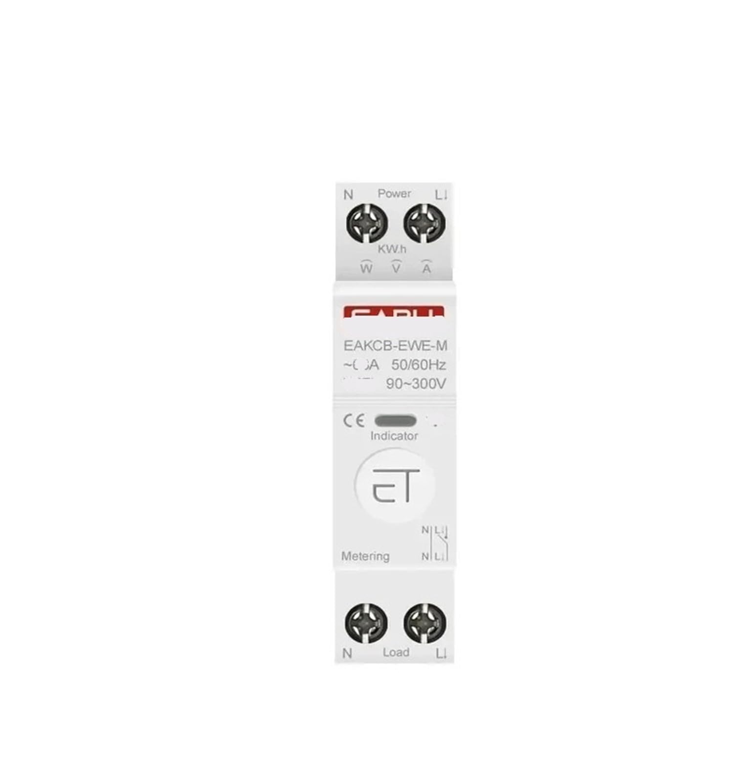 JNVFTCUX EAKCB-EWE-M Intelligent Circuit Breaker 1P 63A Power Energy kilowatt-Hour Voltage and Current Meter Protector Voice(25v)