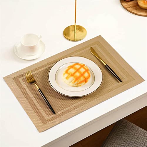 Dessous de table en PVC résistant et raffiné set de table 8 pièces style E - 3