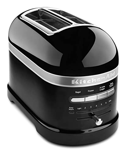 KitchenAid 2 Slice Pro Line Automatic Toaster with Extra Wide Slots KMT2203OB, Onyx Black