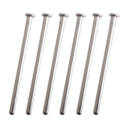 INCREWAY Scharnierstifte für Wohntüren, 10,2 cm, langlebig, moderner Stil, Scharnierstifte für Innentür-Sicherheitsersatz, silberfarben, 6 Stück