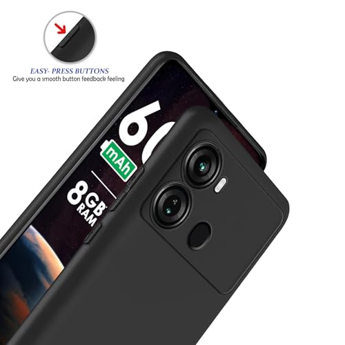 Image of Plus Protection Matte Finished Back Cover Case for iTel P40 | Rubberized TPU | Slim Thin Soft Matte Flexible Matte Touch Shockproof - Matte Black