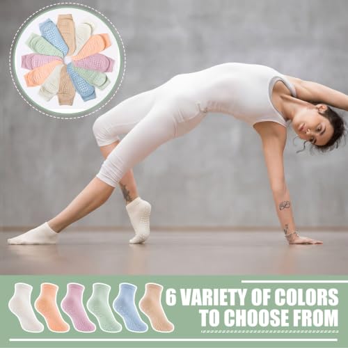 Image of Liitrsh Pilates Grip Socks Bulk Yoga Socks | Adults Man Woman Non Slip Socks with Grips, Anti Skid Pilates and Socks, Pilates Ballet Hospital, L Size