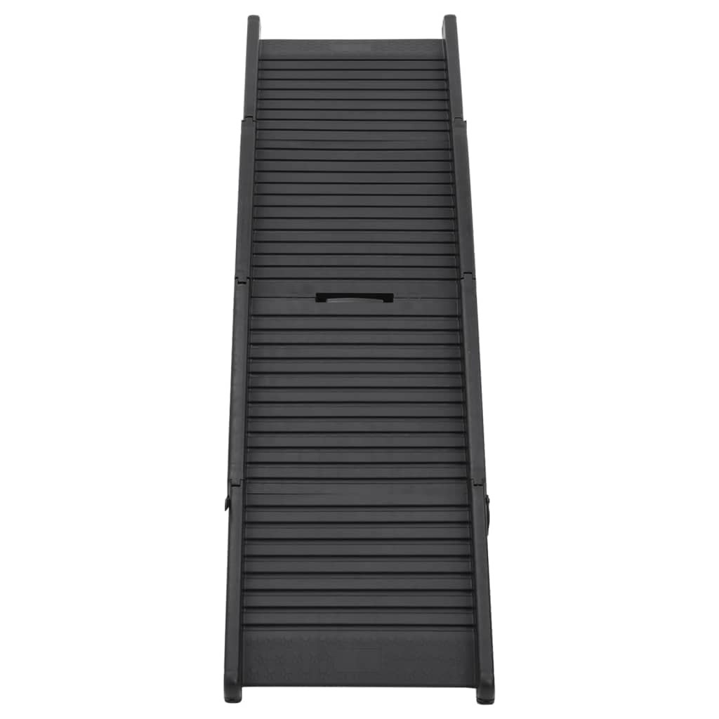 Rampe Pliable pour Chien Noir 153x40x12,5 cm Plastique, Facile à Transporter, antidérapante, idéale pour Animaux âgés, handicapés ou avec problèmes d'articulations, pour Maison ou Voiture