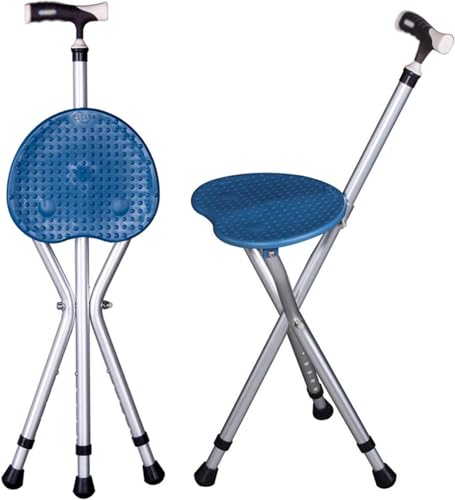 Canne de marche avec siège pliable pour les promenades des seniors
