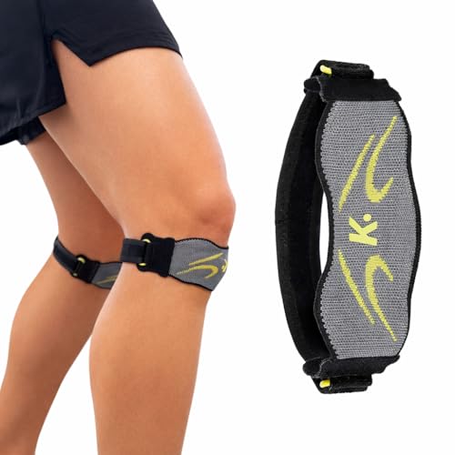 K-nee Patella Knieband (2er Pack) Verstellbares Knieband mit Silikonpolster für Laufen Sport & Alltag Atmungsaktiv Hautfreundlich Sicherer Halt (Khaki)
