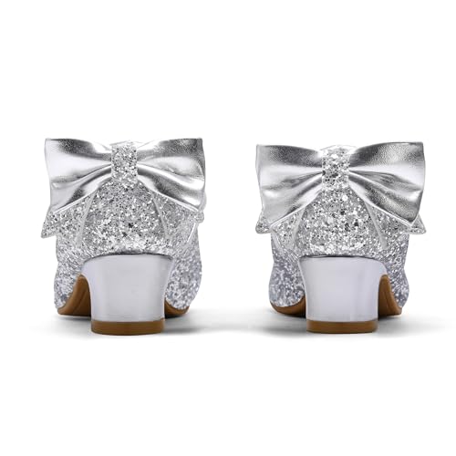 Image of K KomForme Girls Dress Shoes Toddler Glitter Mary Jane Heels